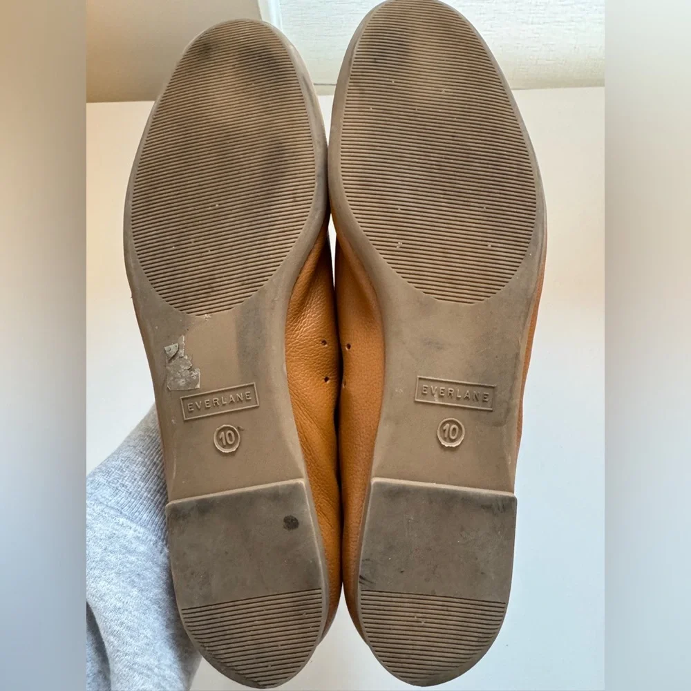 Everlane Cognac Leather Ballet Flats - Picture 3 of 3